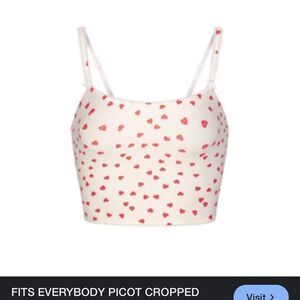 skims fits everybody PICOT CROPPED CAMI hearts valentine’s day collection